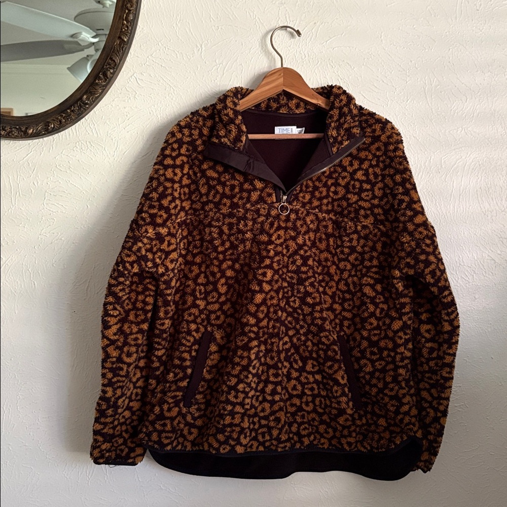 Brown and Black Fleece Pullover